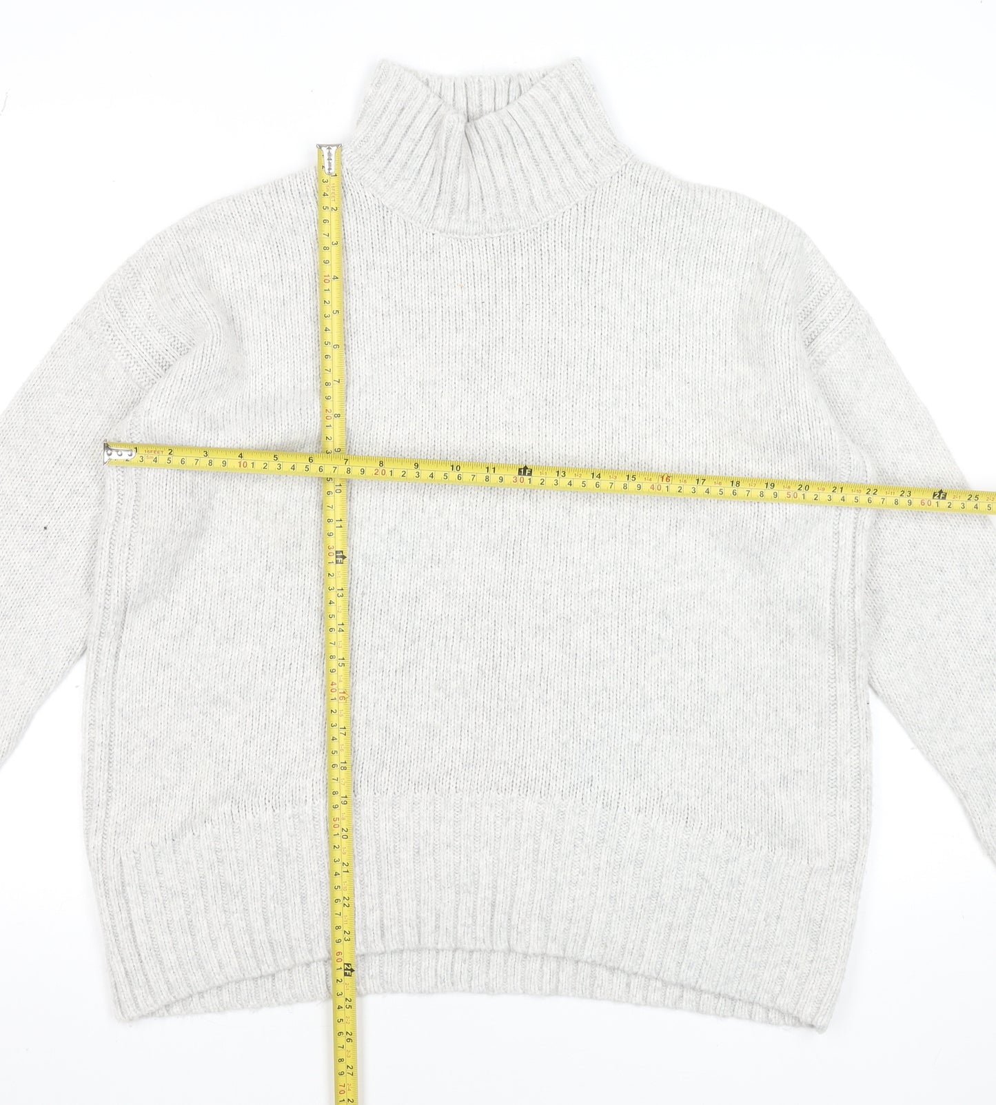 Dunnes Stores Women's Grey Roll Neck Pullover Jumper Size 12