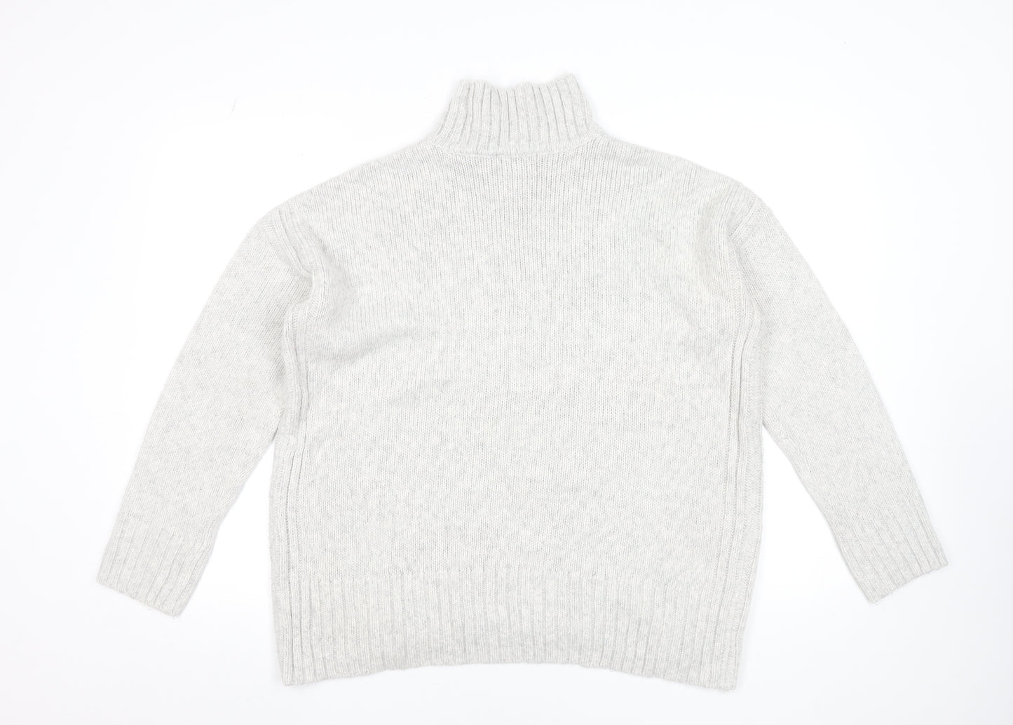 Dunnes Stores Women's Grey Roll Neck Pullover Jumper Size 12