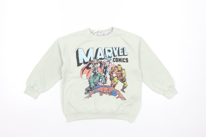 Zara Boys Green Marvel Comics Pullover Sweatshirt 5 Years