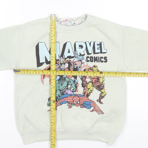 Zara Boys Green Marvel Comics Pullover Sweatshirt 5 Years