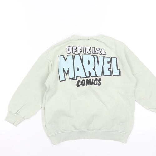 Zara Boys Green Marvel Comics Pullover Sweatshirt 5 Years