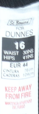 Savida for Dunnes Women’s Black Size 16 Wide-Leg Trousers
