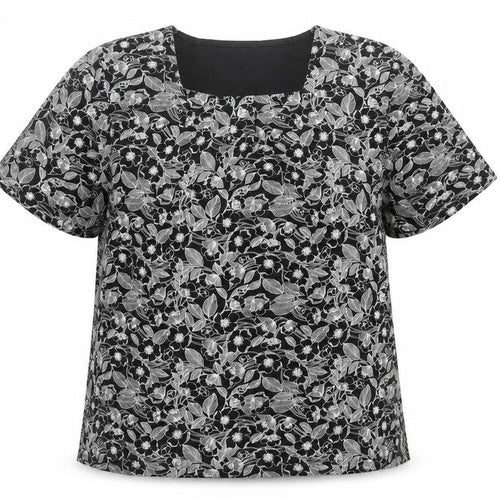 Tigi Women's Black Floral Viscose Stretch T-Shirt Size 18