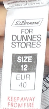 Dunnes Stores Women Blue Polka Dot Cotton Chino Shorts Size 12