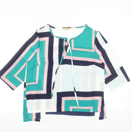 Sweet Miss Women's Multicoloured Geometric Tunic Blouse Size S