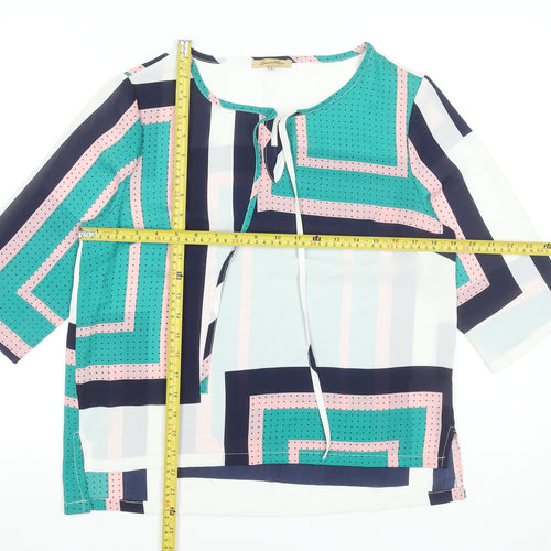 Sweet Miss Women's Multicoloured Geometric Tunic Blouse Size S