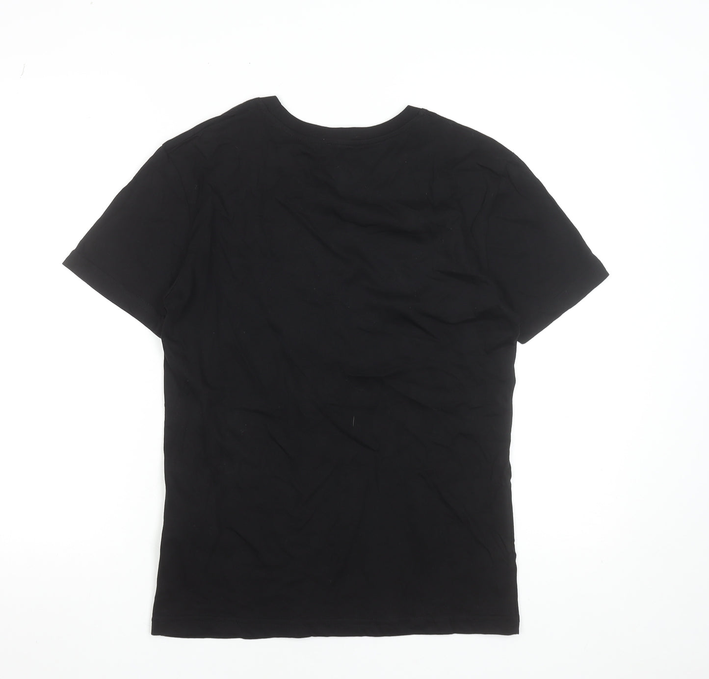 Kenzo Men Black Small Tiger Logo Embroidered Designer T-Shirt