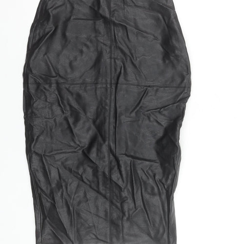 River Island Womens Black Faux Leather Pencil Skirt Size 6