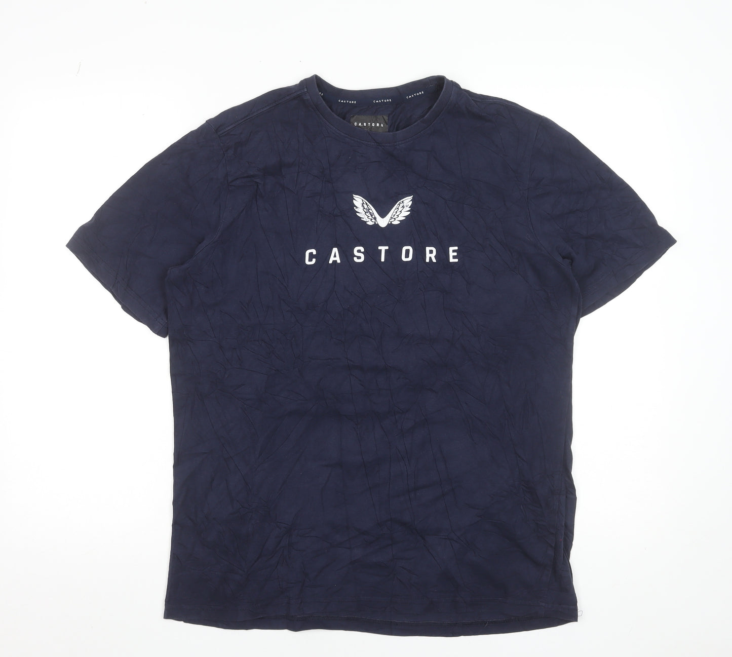 Castore Men's Blue Medium Crew Neck Stretch Performance T-Shirt