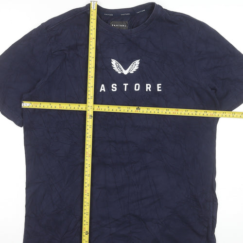 Castore Men's Blue Medium Crew Neck Stretch Performance T-Shirt