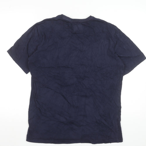 Castore Men's Blue Medium Crew Neck Stretch Performance T-Shirt