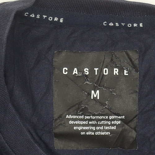Castore Men's Blue Medium Crew Neck Stretch Performance T-Shirt