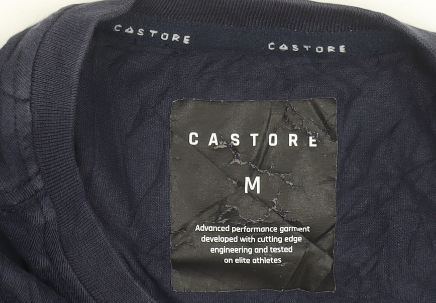 Castore Men's Blue Medium Crew Neck Stretch Performance T-Shirt