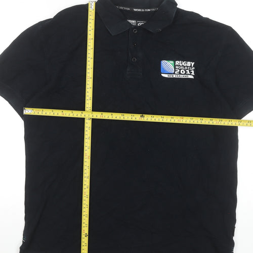 Canterbury Men’s Black Rugby World Cup 2011 Polo Shirt Size L