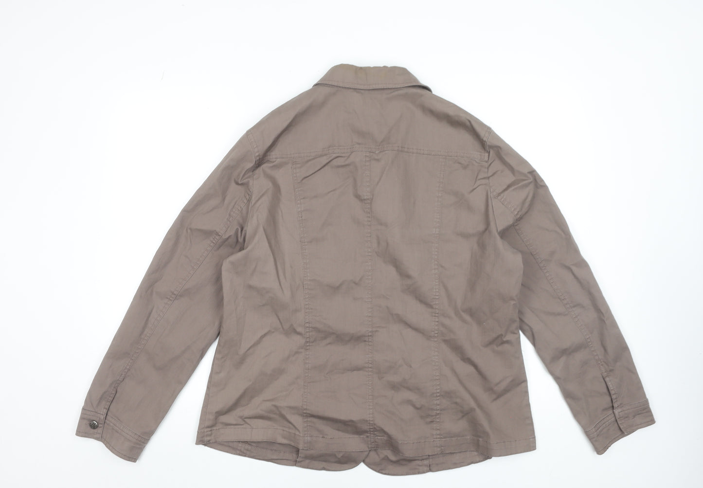 Oscar B. Women's Brown Cotton Stretch Jacket Size 20 Casual