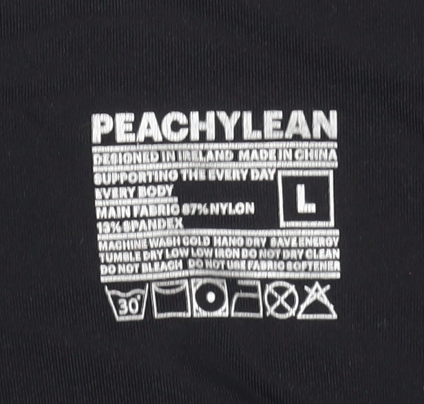 Peachylean Womens Black L Leggings Activewear Yoga Gym Trousers