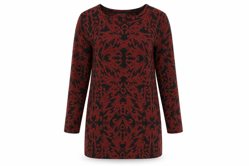Marks and Spencer Women Red Knit Shift Dress Size 12 Long Sleeve