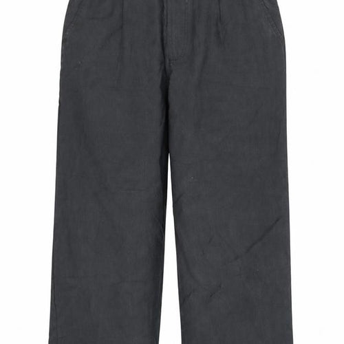Zara Women Black Size S Cropped Wide-Leg Trousers