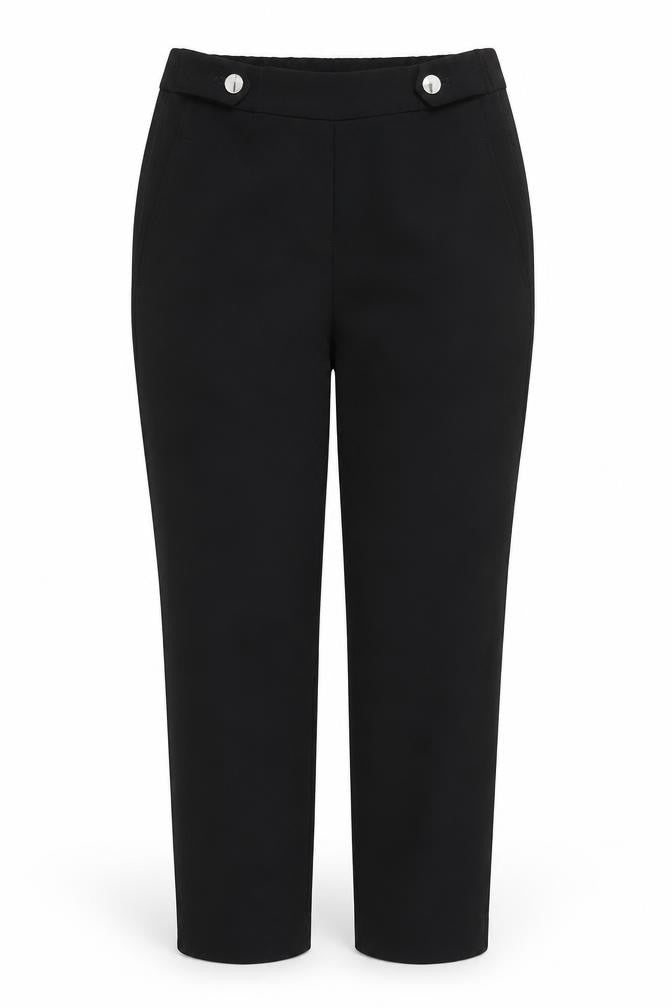 Next Women Black Slim Fit Stretch Trousers Size 8R Workwear Style