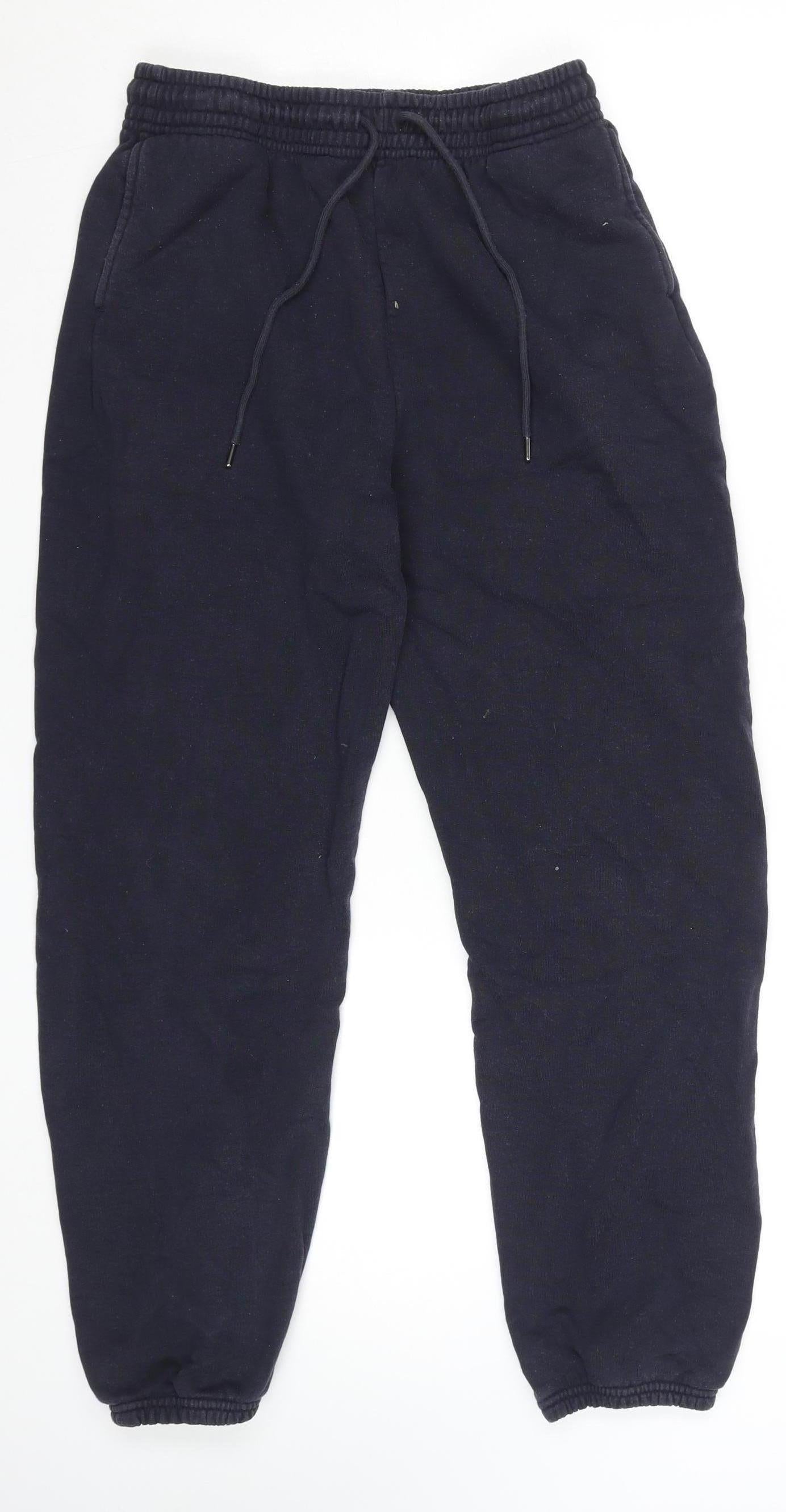 Uniqlo Men’s Black Fleece Jogger Sweatpants Medium Regular Fit Drawstring Waist