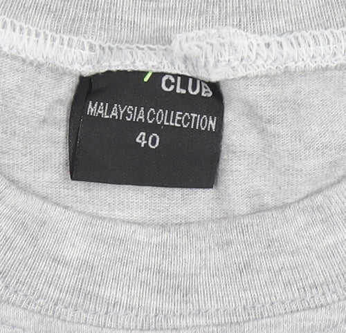 Club Men's Grey Penang Malaysia Graphic T-Shirt Size L