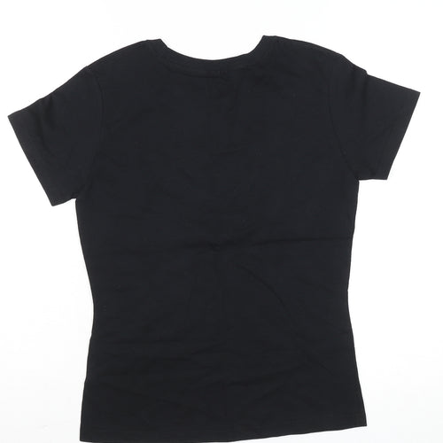 Tropical Relax Womens Black Cotton Cozumel T-Shirt M Short Sleeve