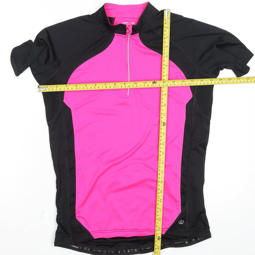 St. Bernard Men’s Pink Cycling Jersey T-Shirt Medium 1/4 Zip