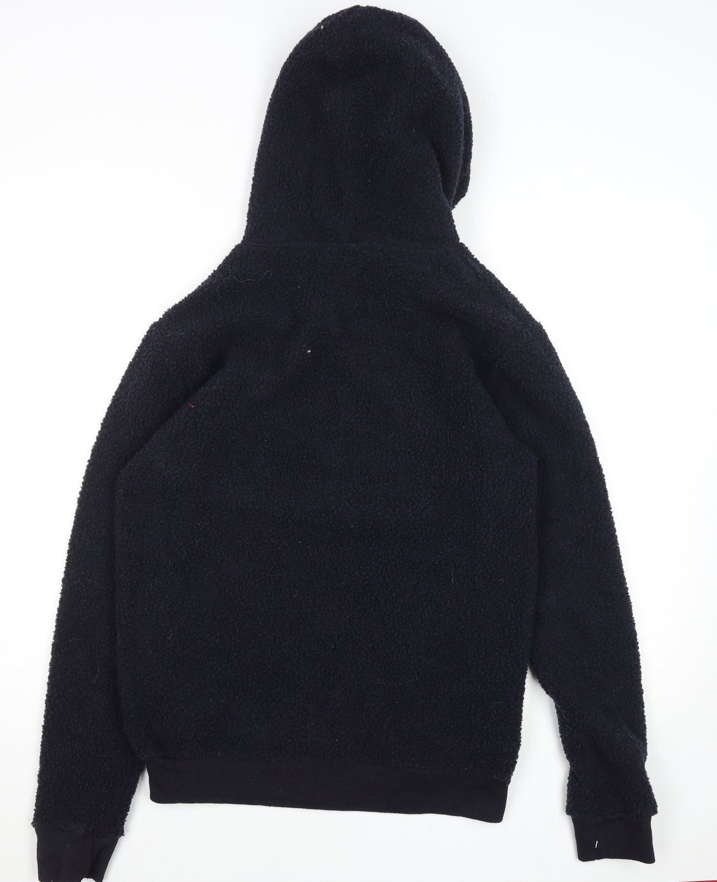 Brave Soul Mens Black Fleece Hooded Zip Jacket Size S Regular Fit
