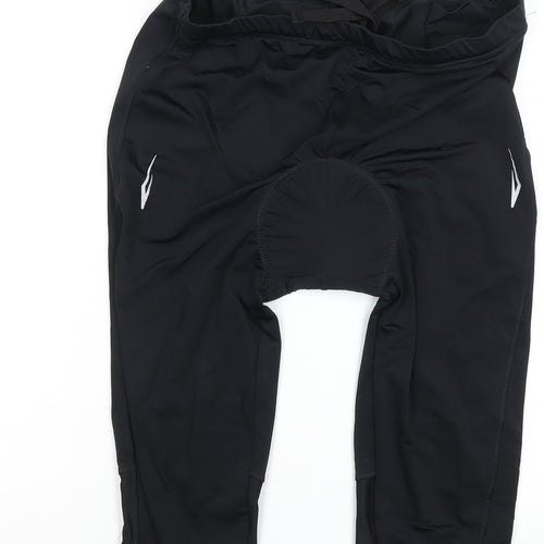 Crivit Men’s Black L Compression Cycling Leggings Breathable Padded