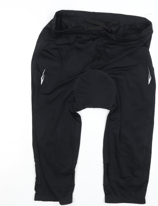 Crivit Men’s Black L Compression Cycling Leggings Breathable Padded