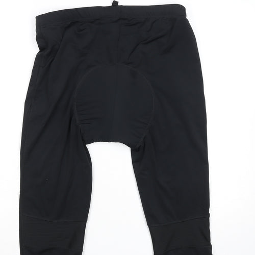 Crivit Men’s Black L Compression Cycling Leggings Breathable Padded