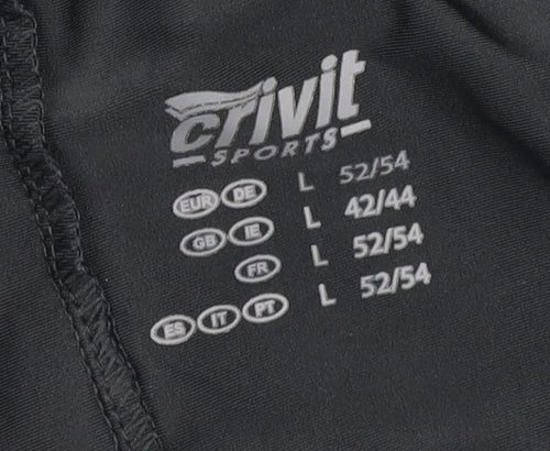 Crivit Men’s Black L Compression Cycling Leggings Breathable Padded