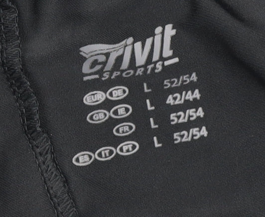 Crivit Men’s Black L Compression Cycling Leggings Breathable Padded