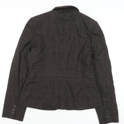 F&F Women Brown Size 12 Tailored Two-Button Suit Jacket