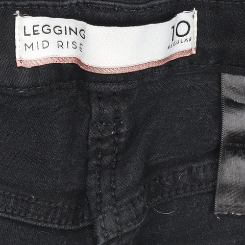 Next Women's Black Mid Rise Jegging Jeans Size 10 Regular Stretch Denim