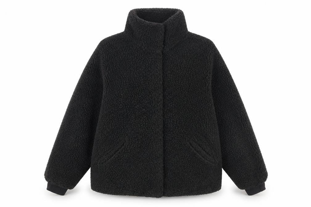 Front view of L.O.G.G. Women's Black Fleece Basic Jacket, size 14