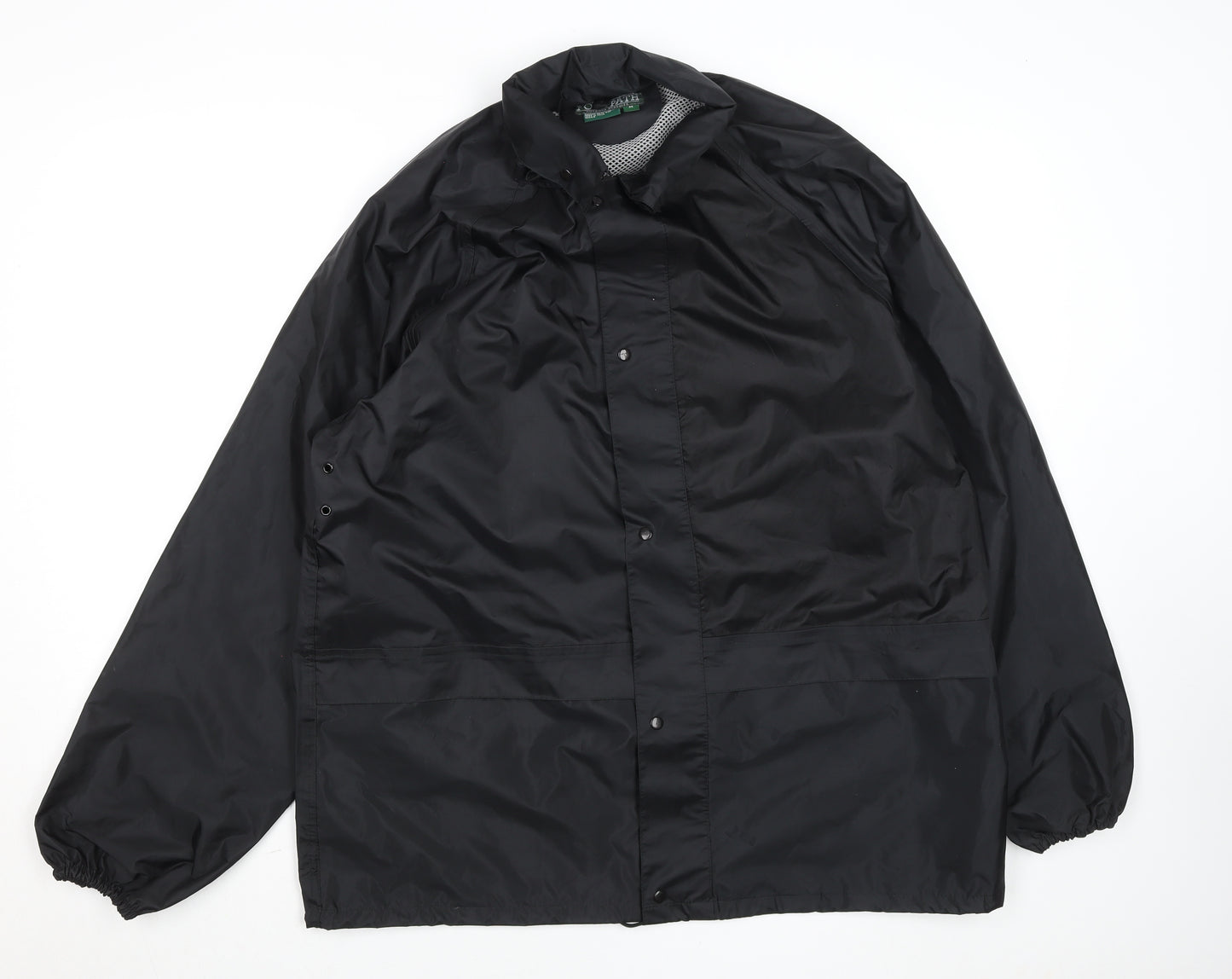 Footpath Men's Black Waterproof Windbreaker Jacket Size M Outdoor PVC