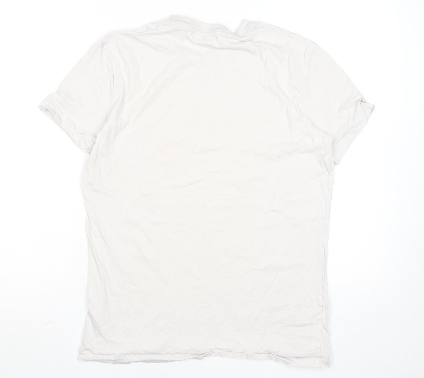 Calvin Klein Jeans Men's White Logo Cotton T-Shirt Size L