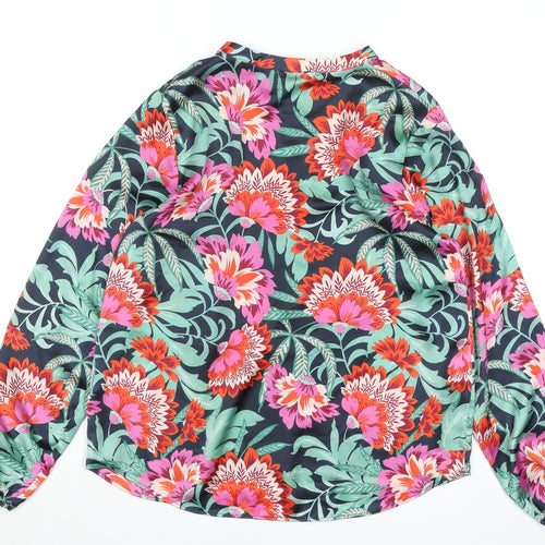 Gallery Women’s Multicoloured Floral Long Sleeve Tunic Blouse UK 12