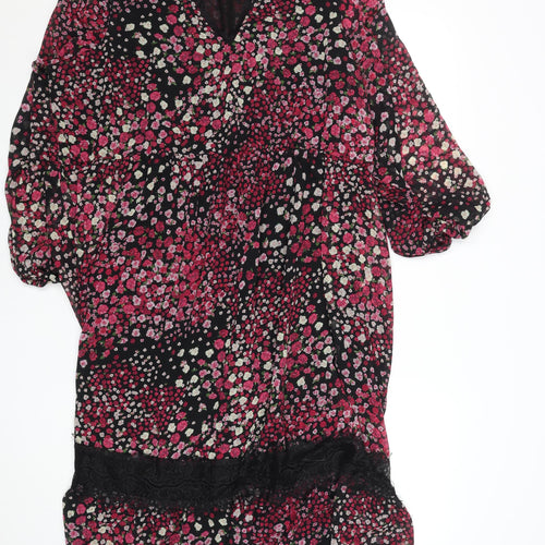 Gallery Women’s Multicoloured Floral Lace Fit & Flare Dress XL