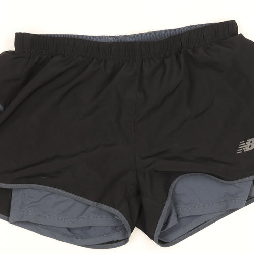 New Balance Womens Black XS Running Shorts Lightweight Quick Dry