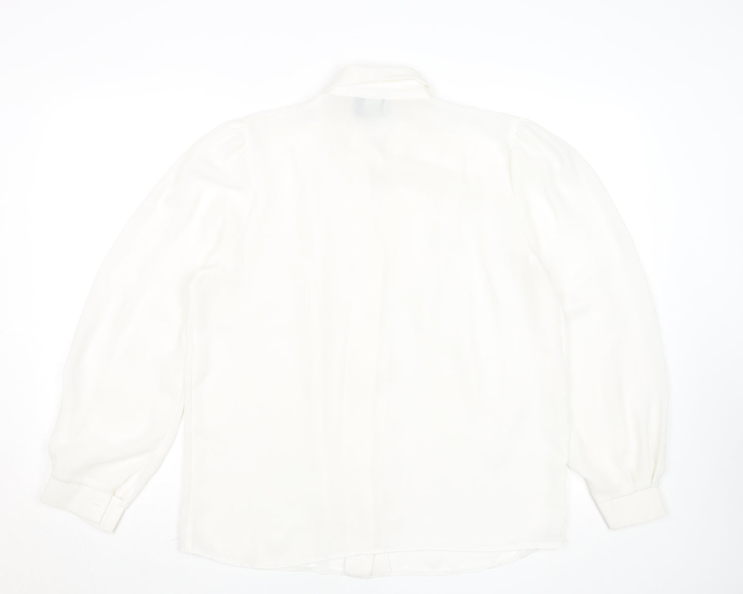 Rafale London Women's Ivory Embroidered Long Sleeve Blouse S