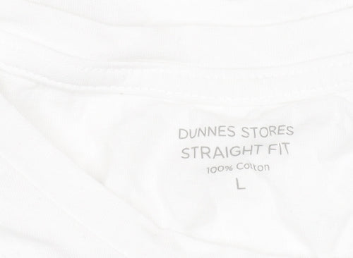 Dunnes Stores Men's White L Graphic Cote D'Azur 1980 T-Shirt