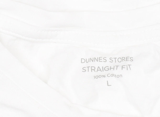 Dunnes Stores Men's White L Graphic Cote D'Azur 1980 T-Shirt