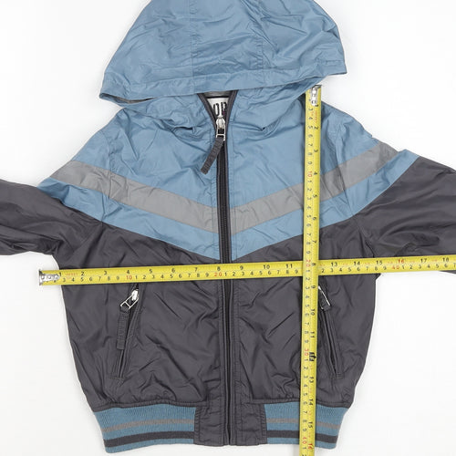 Sports Glory Boys Blue Hooded Windbreaker Jacket 3 Years Nylon Zip Lined