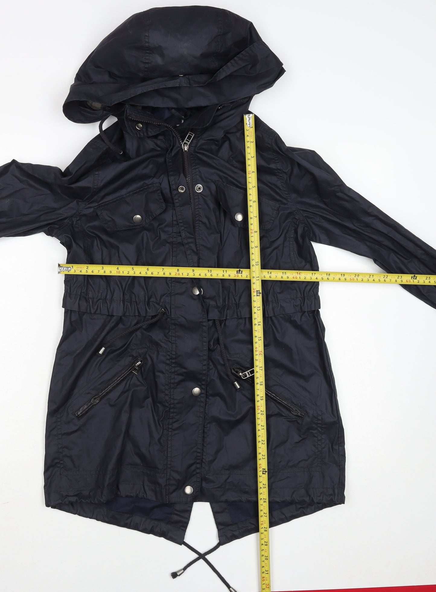 Atmosphere Women’s Black Hooded Parka Jacket Size 6