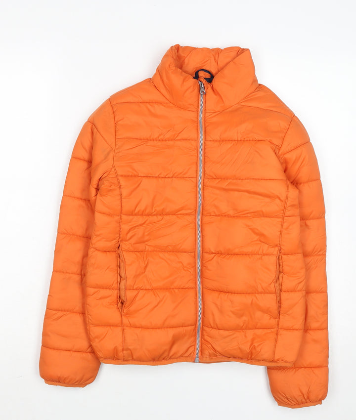 Pepperts Boys Orange Puffer Jacket 11 Years Lightweight Winter Coat