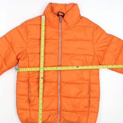 Pepperts Boys Orange Puffer Jacket 11 Years Lightweight Winter Coat