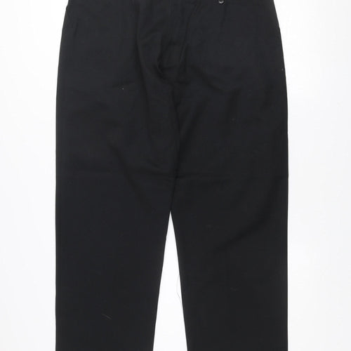 Trojan Men's Black 38 Regular Workwear Pleated Trousers