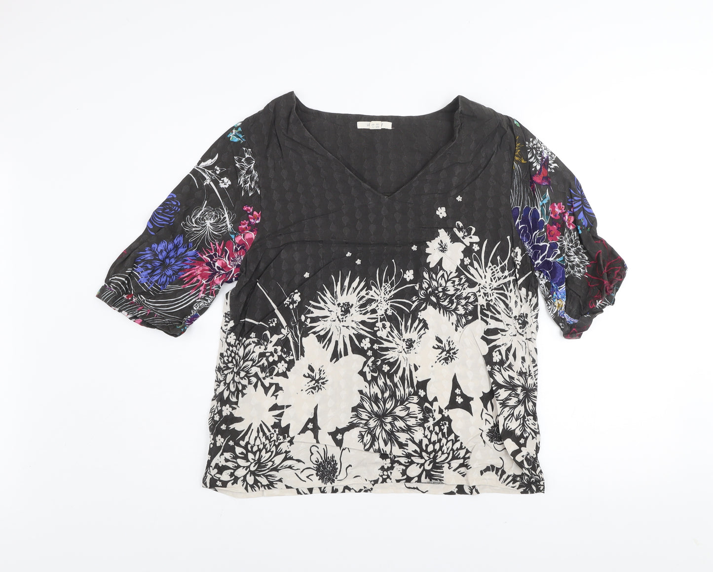 White Stuff Women's Multicoloured Floral Viscose Tunic Blouse UK 12